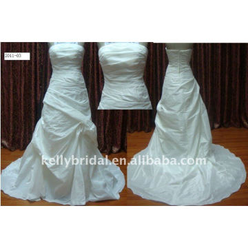 Für 2012 einfacher Import Satin Strapess Einfache Brautkleider